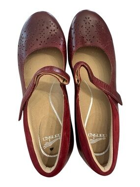 Dansko Stacy Mary Jane Red Leather Upper European 42, US 11.5-12 GUC